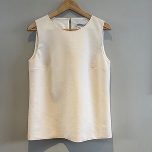 NWT MaxMara ivory sleeveless top. 96% wool. US 10